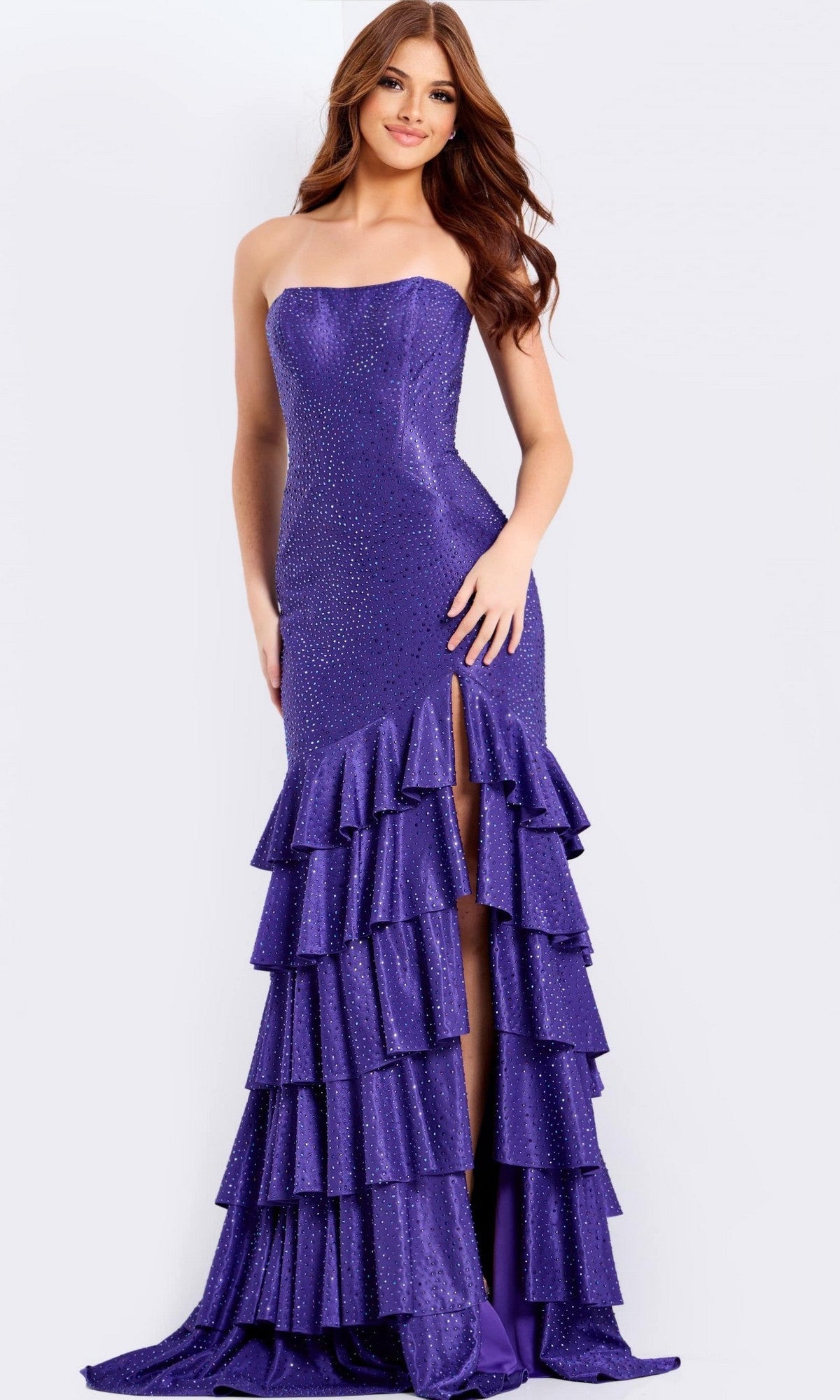 Purple Jovani Long Formal Dress 46909