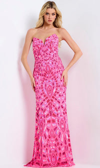 Fuchsia Jovani Long Formal Dress 46938 - Image