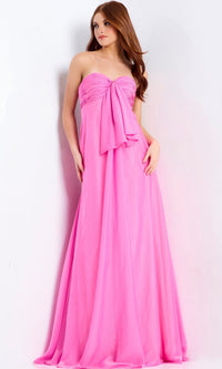 Hot Pink Jovani Long Formal Dress 47041