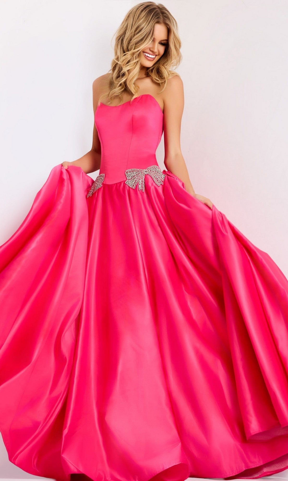 Fuchsia Jovani Long Formal Evening Gown 47096