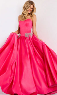 Fuchsia Jovani Long Formal Evening Gown 47096