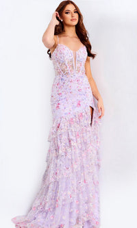 Lilac Jovani Long Formal Evening Gown 47101