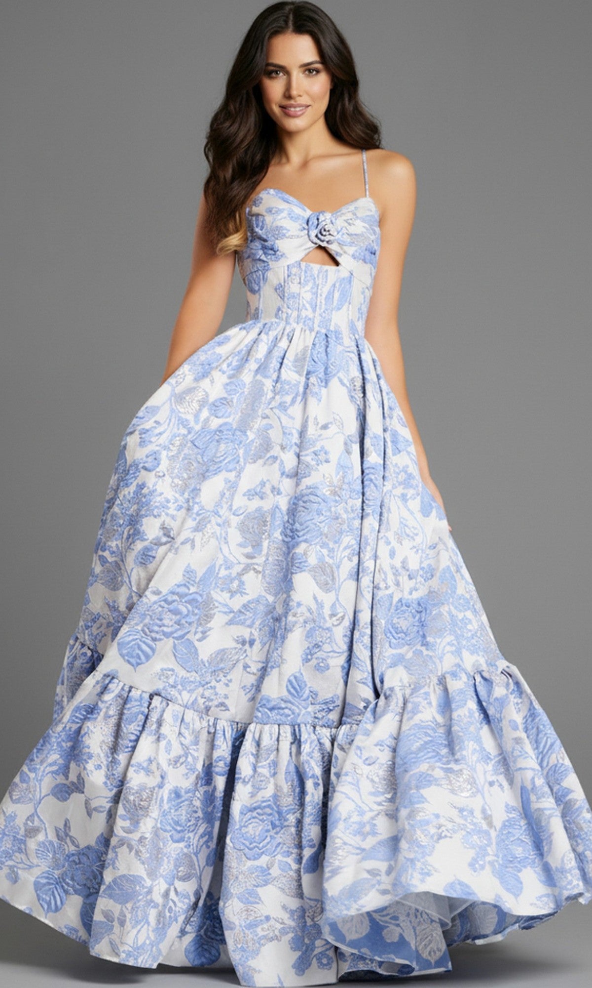 Light Blue Jovani Long Formal Evening Gown 47328