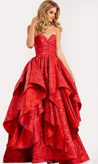 Red Jovani Long Formal Dress 47394 - Image