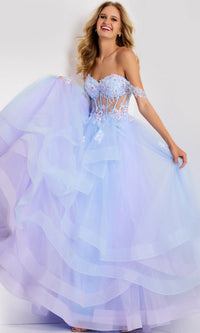 Lilac Jovani Long Formal Dress 47427 - Image