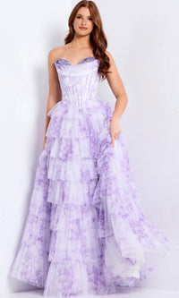 Lilac Jovani Long Formal Evening Gown 47440 - Image