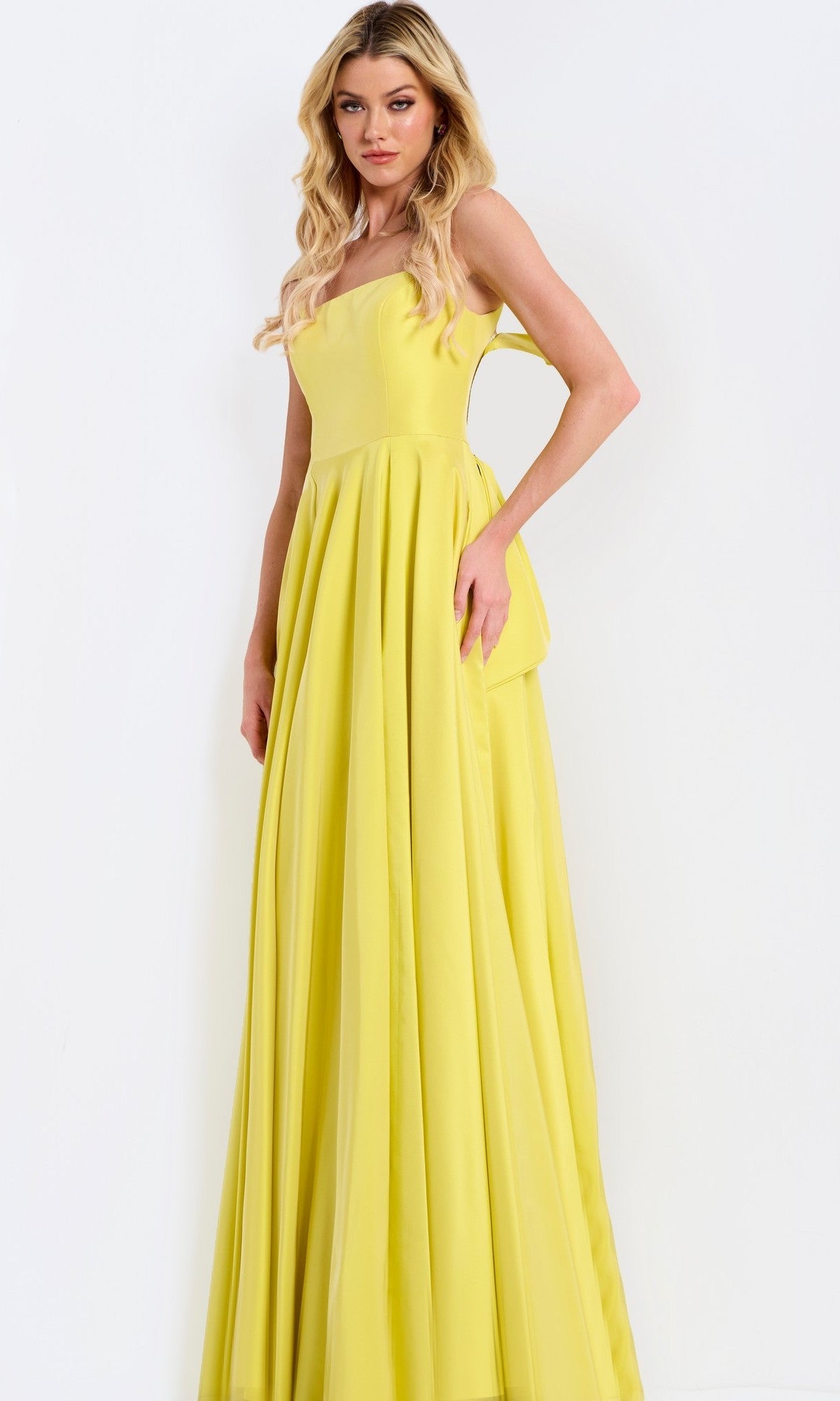 Yellow Jovani Long Formal Dress 47496 - Image