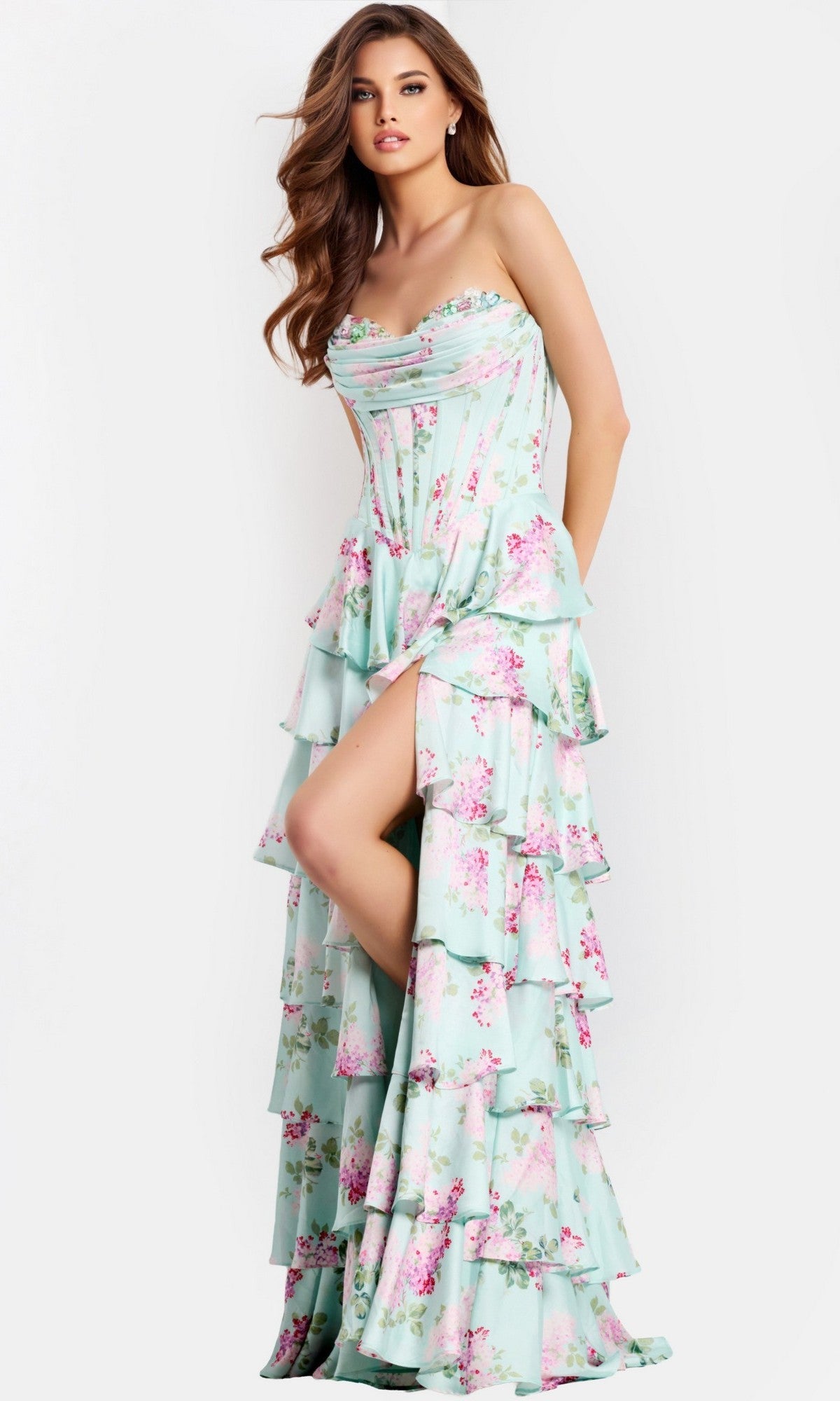 Print Jovani Long Formal Dress 47579 - Image
