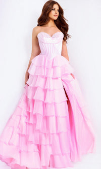 Pink Jovani Long Formal Dress 47762 - Image