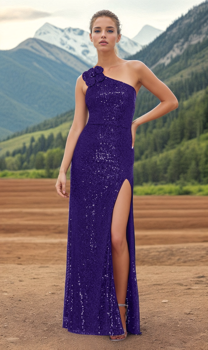 Grape Formal Long Dress 4778Bn by Blondie Nites