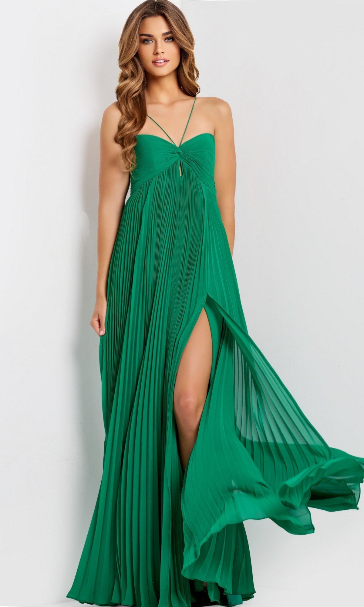 Green Jovani Long Formal Dress 47820 - Image