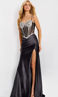 Black Jovani Long Formal Dress 47849 - Image