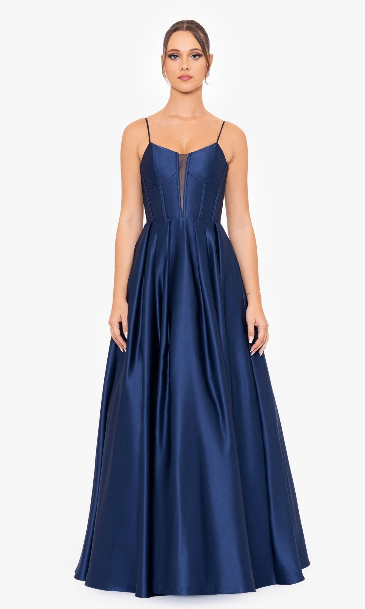 prom dresses bismarck nd Blondie Nites 4826Bn Long Prom Dress Navy / 1