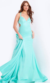 Mint Jovani Long Formal Dress 48291 - Image
