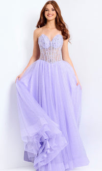Lilac Jovani Long Formal Dress 48309 - Image