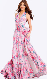 Print Jovani Long Formal Dress 48469