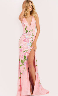 Pink Jovani Long Formal Dress 48636 - Image