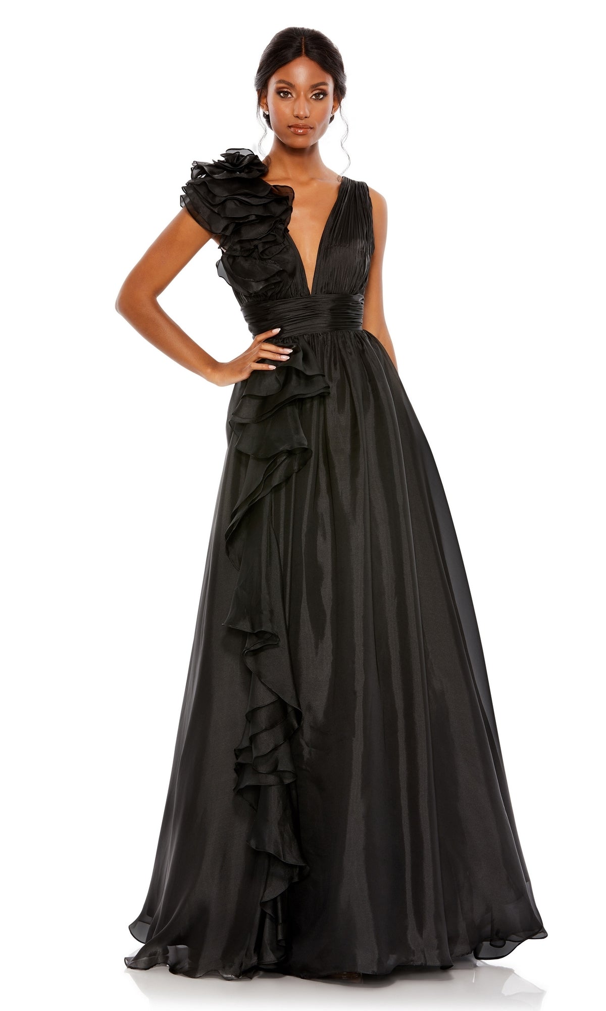 Black Mac Duggal Long Formal Dress 48856