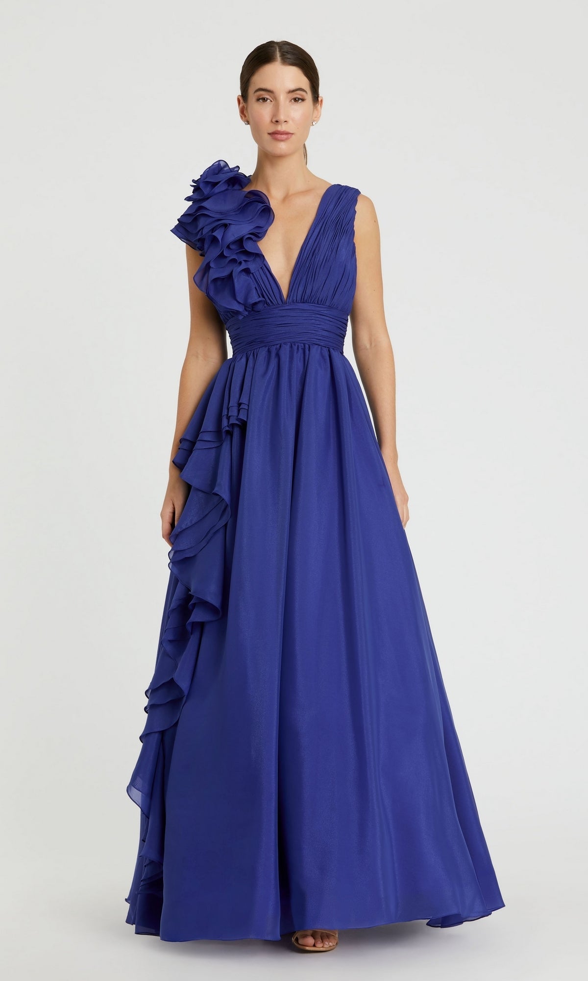 Cobalt Mac Duggal Long Formal Dress 48856