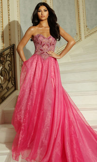Pink Jovani Long Formal Dress 48906 - Image