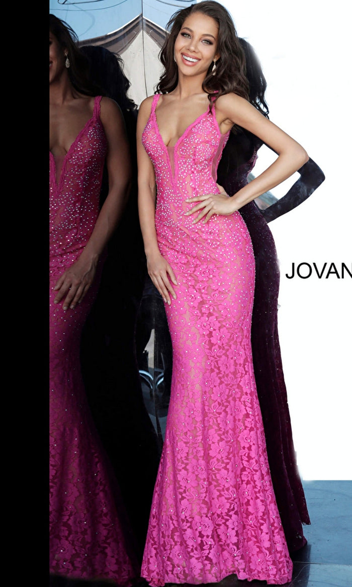 Fuchsia Formal Long Dress 48994 by Jovani