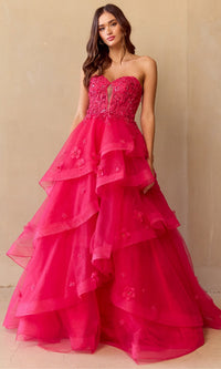 Hot Pink Amelia Couture Long Prom Dress 4900