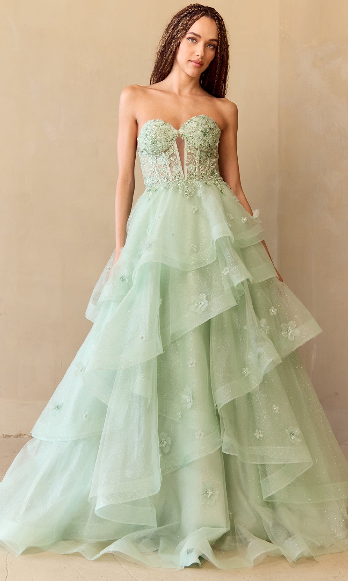 Sage Amelia Couture Long Prom Dress 4900