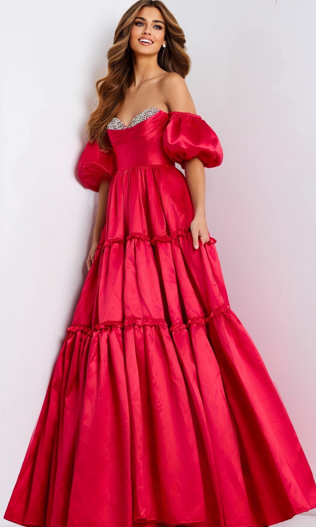 Red Jovani Long Formal Dress 49055