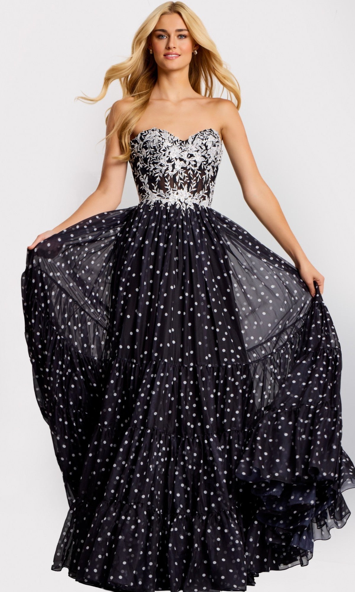 Black Jovani Long Formal Dress 49086