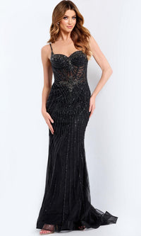 Black Jovani Long Formal Dress 49117 - Image