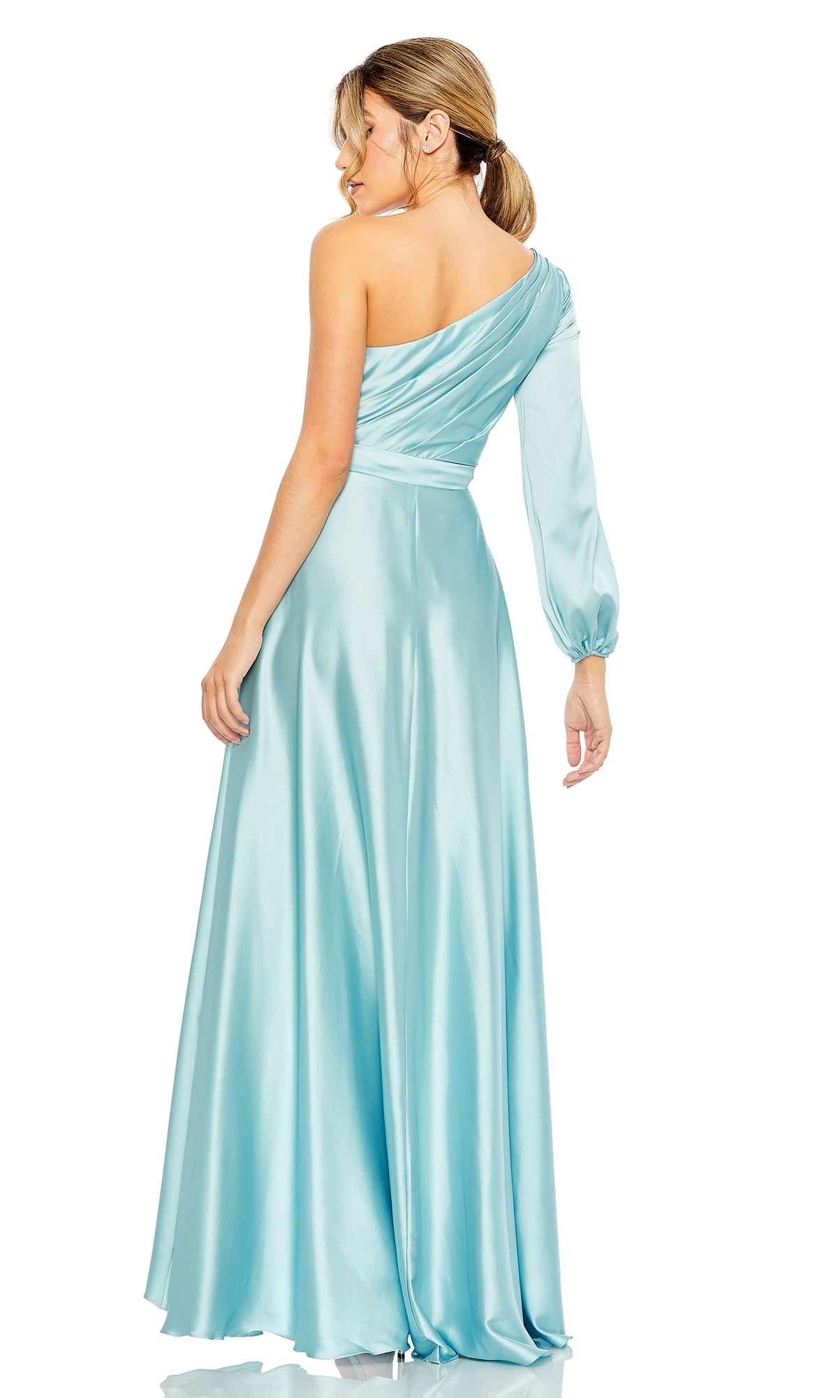 Mac Duggal Women's Ieena High-Low One-Shoulder Gown - Berry