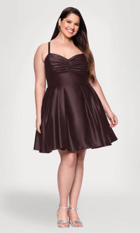 Brown Blondie Nites Short Homecoming Dress 4927BNW