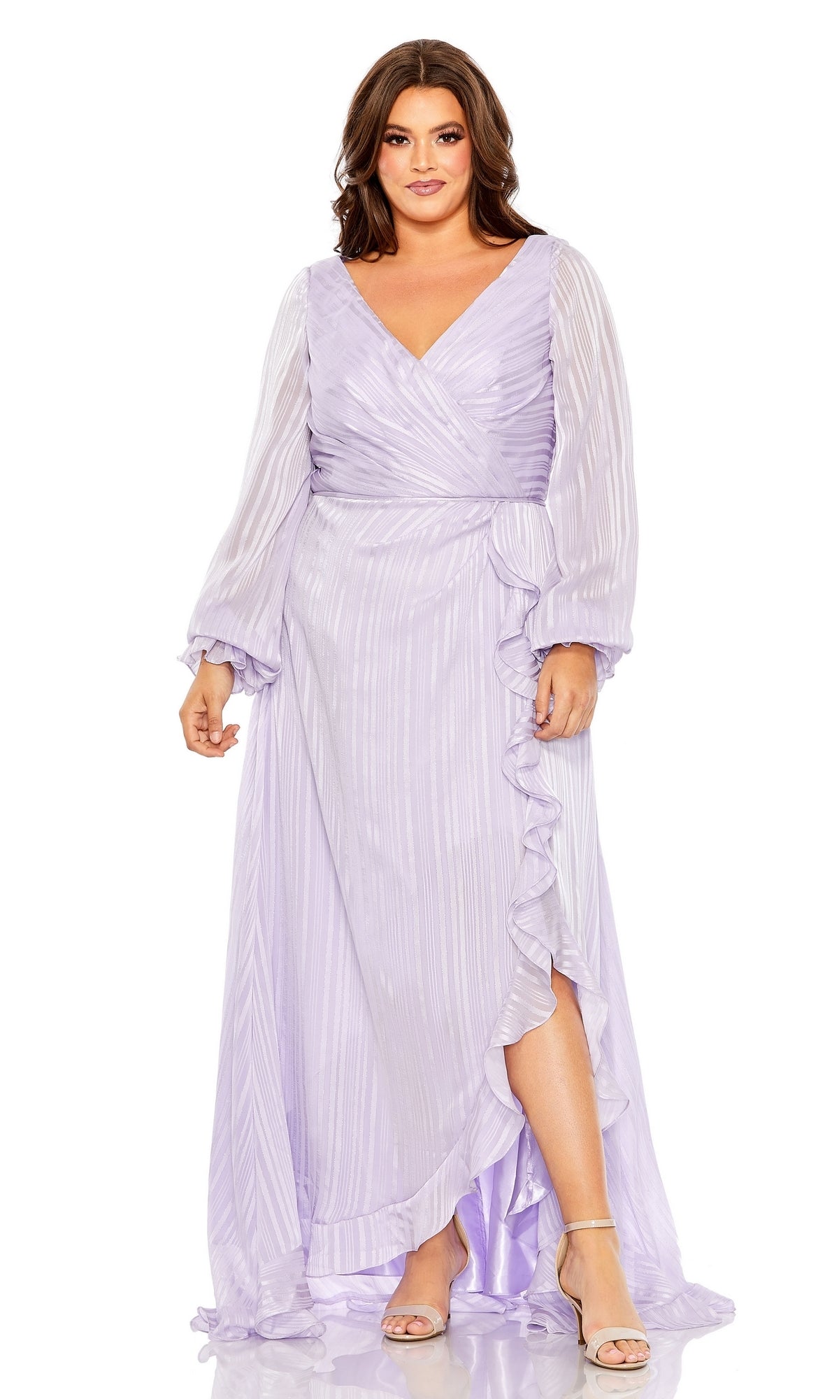 Mac Duggal Long Plus-Size Formal Dress 49498 Lilac / 14W Mac Duggal Long Plus-Size Formal Dress 49498 Lilac / 14W