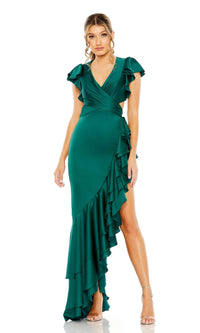 Teal Mac Duggal Long Formal Dress 49529