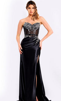 Black Jovani Long Formal Dress 49720 - Image