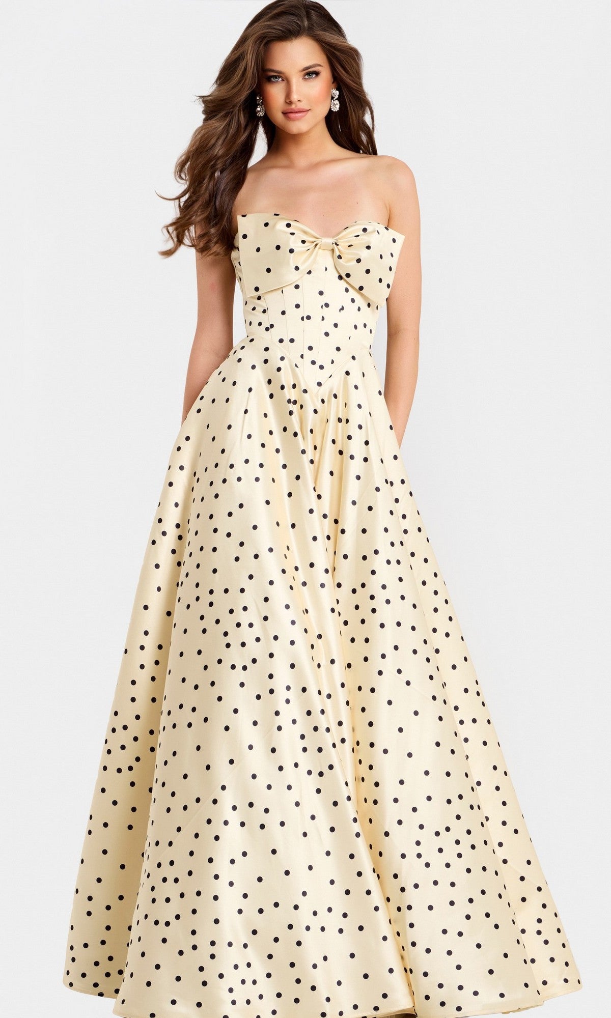 Champagne Jovani Long Formal Dress 49775
