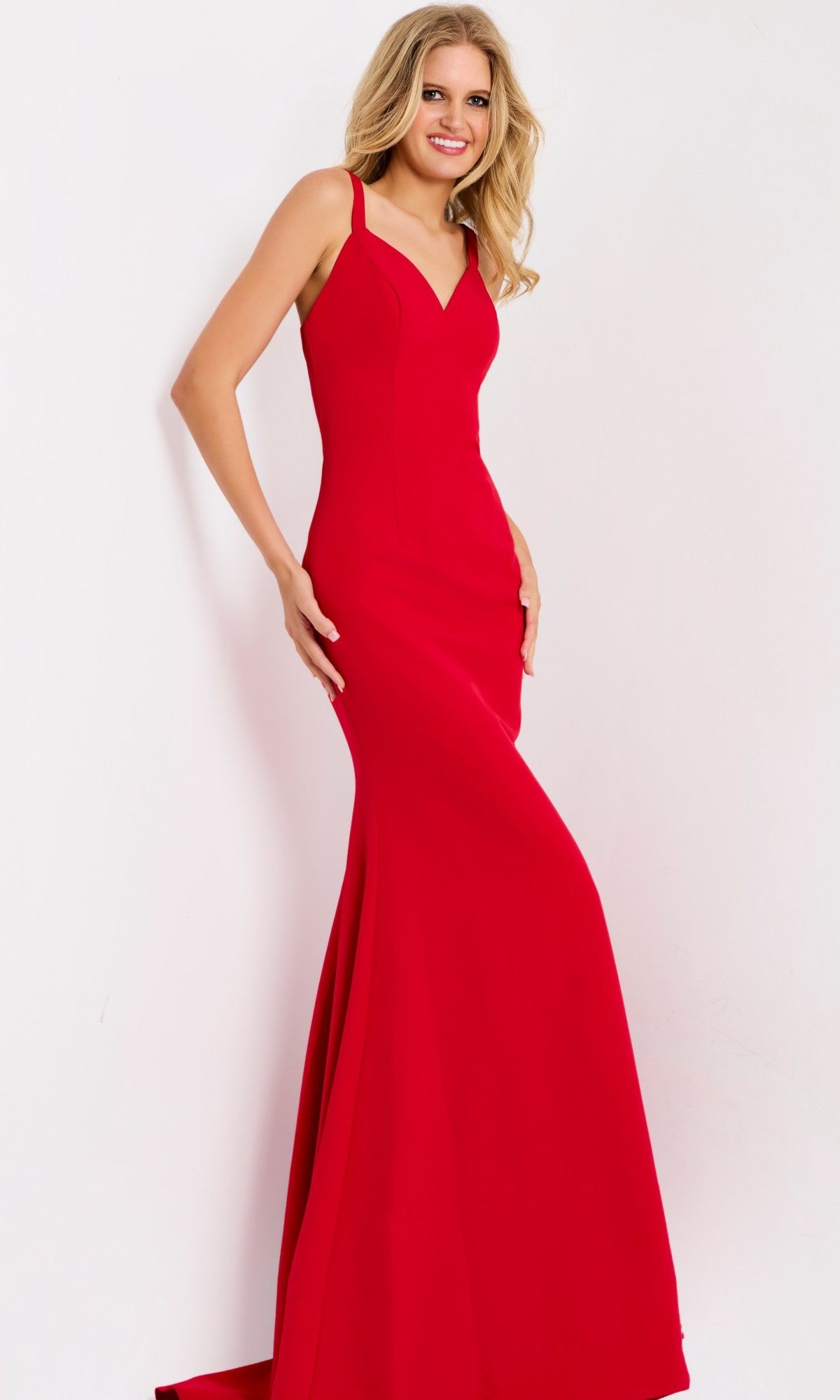 Red Jovani Long Formal Dress 49861 - Image