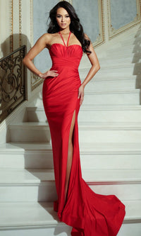 Red Jovani Long Formal Evening Gown 50246 - Image
