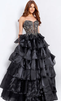 Black Jovani Long Formal Dress 50259 - Image