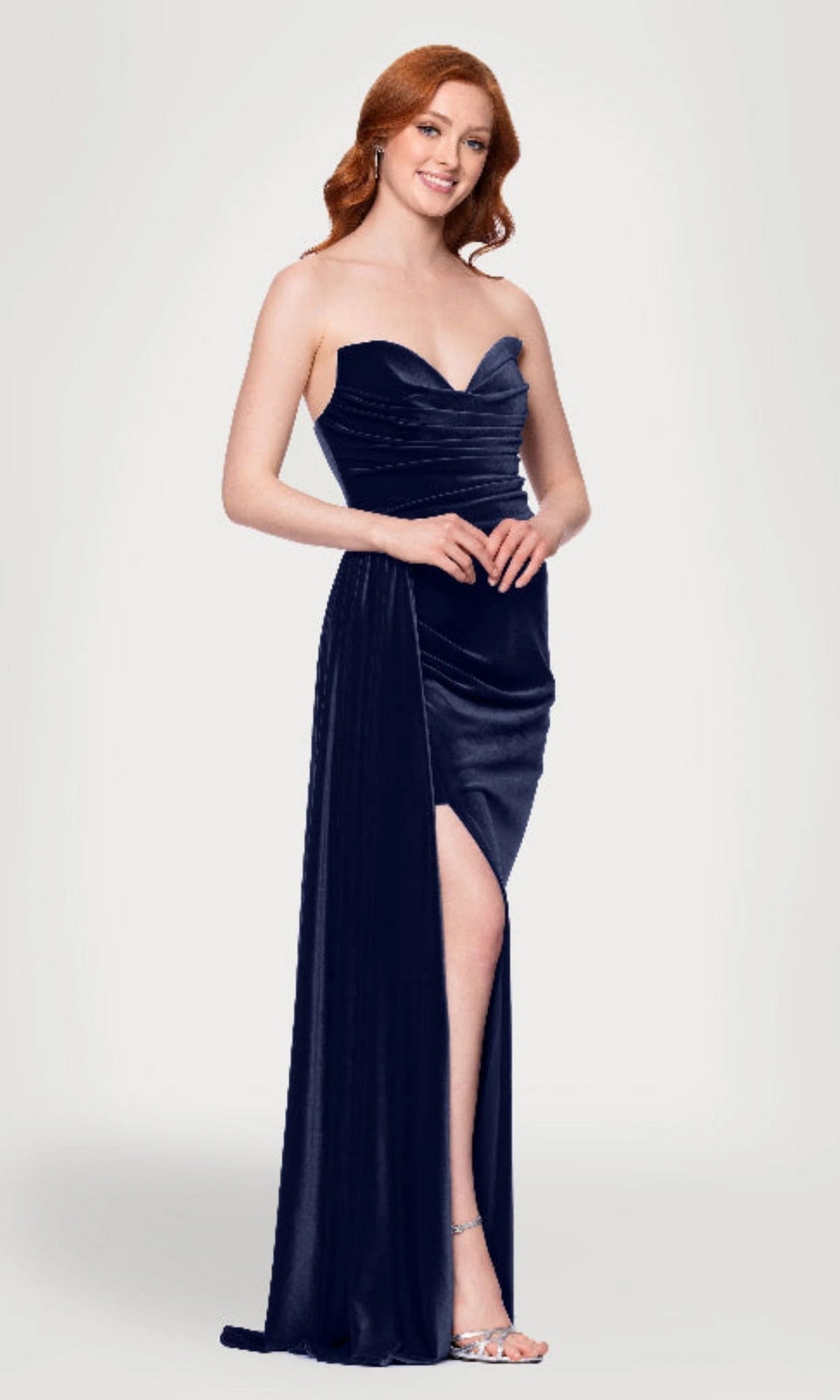 Navy Blondie Nites Long Prom Dress 5138BN