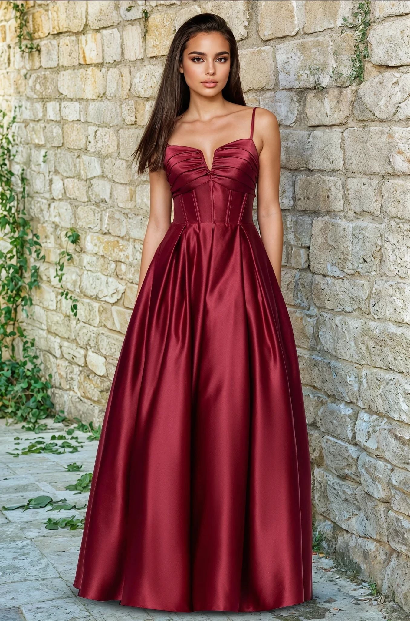 Wine Blondie Nites Long Formal Dress 5207BN - Image