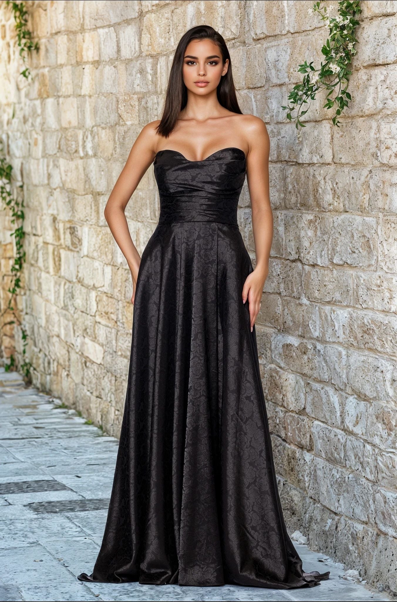 Long Formal Dress 5301bn by Blondie Nites Black / 1 Long Formal Dress 5301bn by Blondie Nites Black / 1