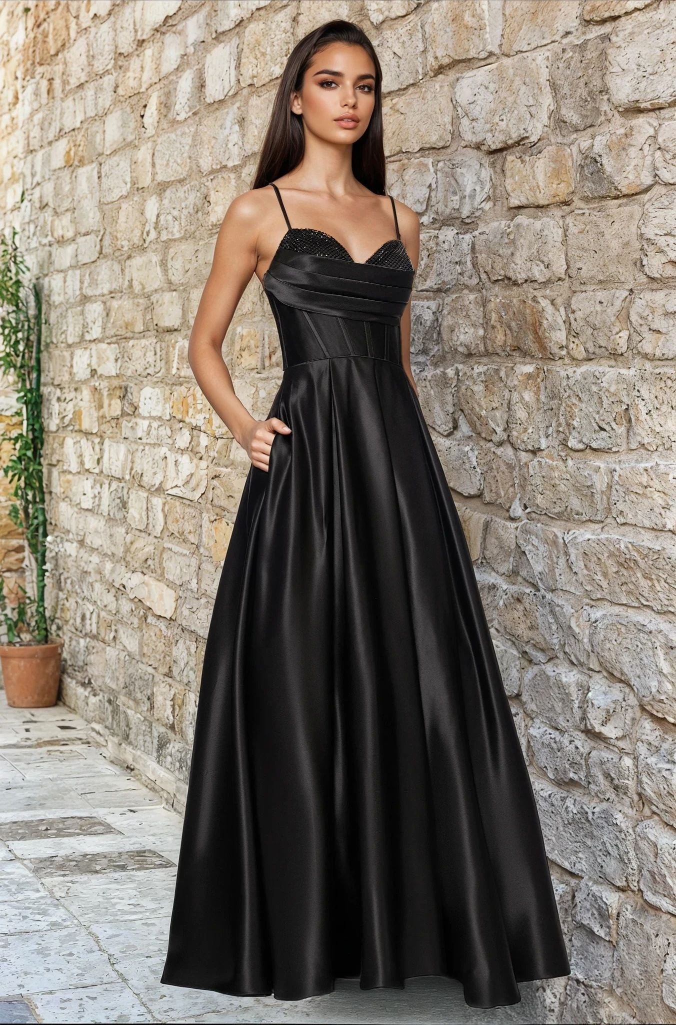 Black Blondie Nites Long Formal Dress 5333bn
