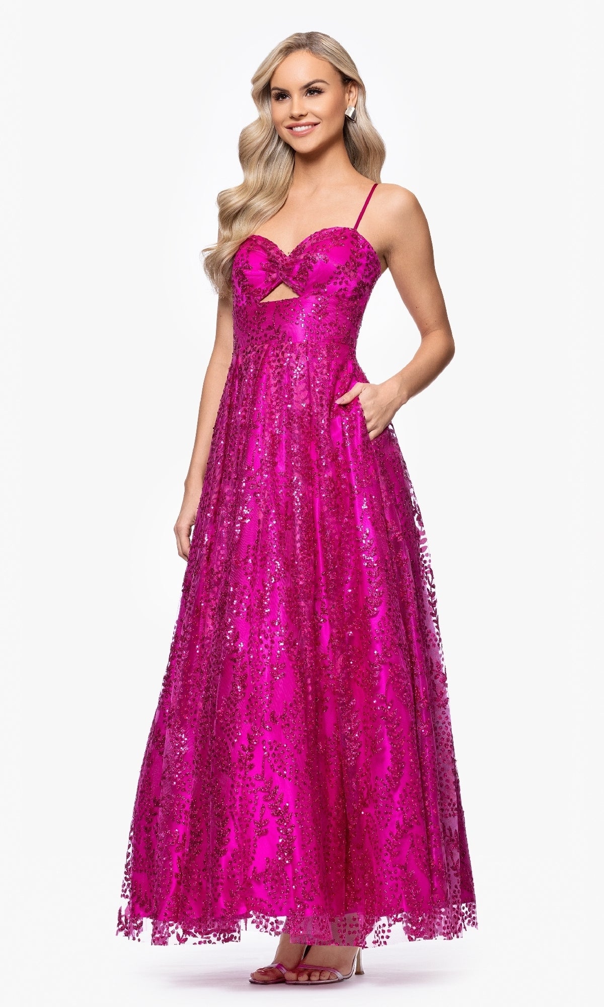 Blondie Nites 5362BN Long Prom Dress Hot Pink / 5 Blondie Nites 5362BN Long Prom Dress Hot Pink / 5