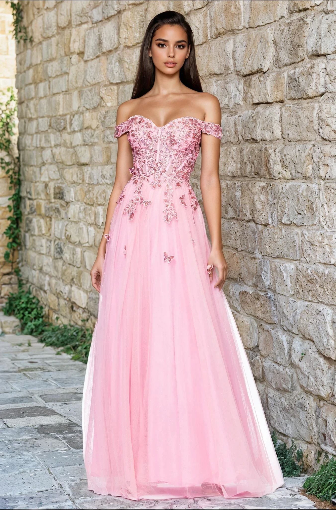 Long Formal Dress 5389bn by Blondie Nites Blush / 3 Long Formal Dress 5389bn by Blondie Nites Blush / 3