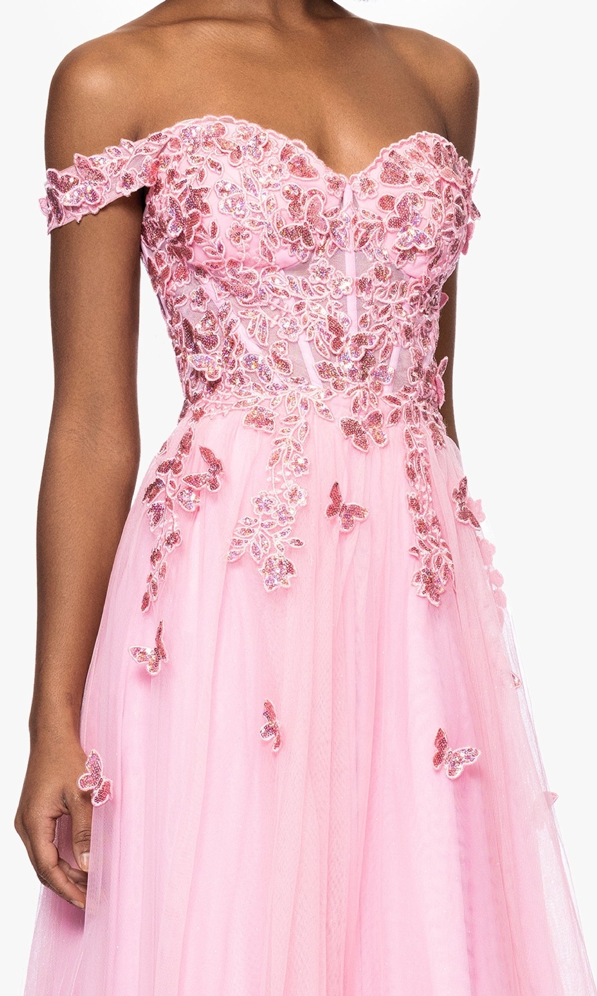 blondie nites embroidered dress Blondie Nites Juniors' Embroidered-Bodice Lace-Up Gown, Created for Macy's - Navy