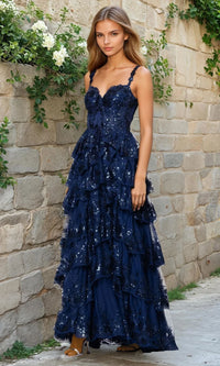 Navy Blondie Nites Long Formal Dress 5394bn