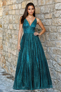 Teal Blondie Nites Long Formal Dress 5406bn
