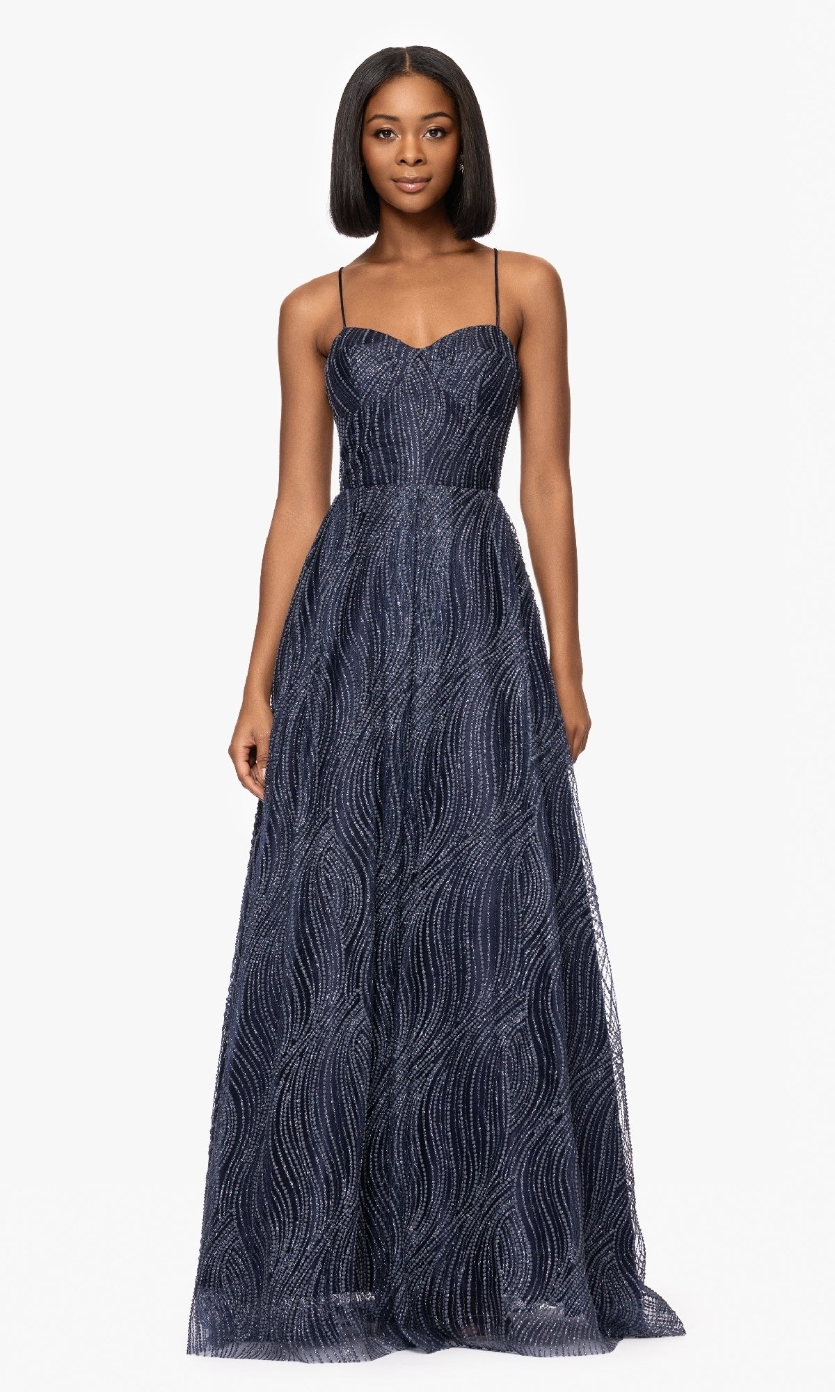 Long Formal Dress 5416bn by Blondie Nites Navy / 9 Long Formal Dress 5416bn by Blondie Nites Navy / 9
