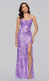 Lavender Blondie Nites Long Prom Dress 5428BN